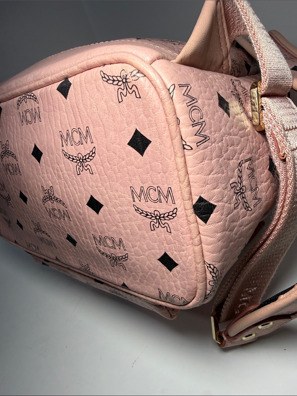 MCM X-Mini Stark Backpack in Pink Visetos – Rare Rabbit Edition - Picture 10 of 13